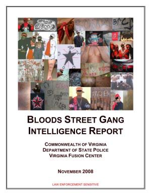 Bloods Street Gang Intelligence Report
