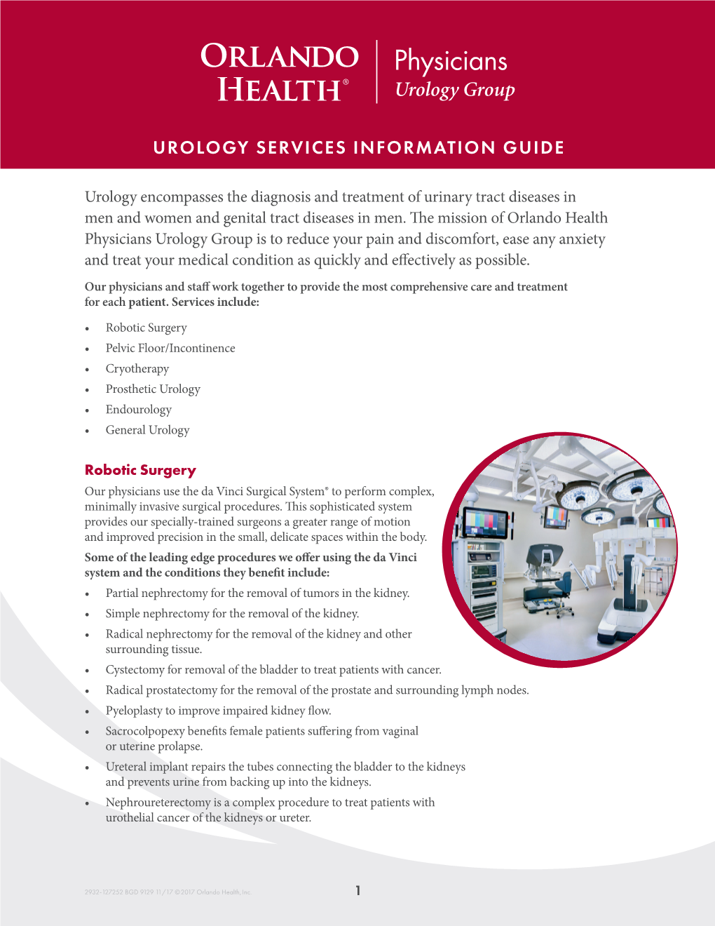 Urology Services Information Guide