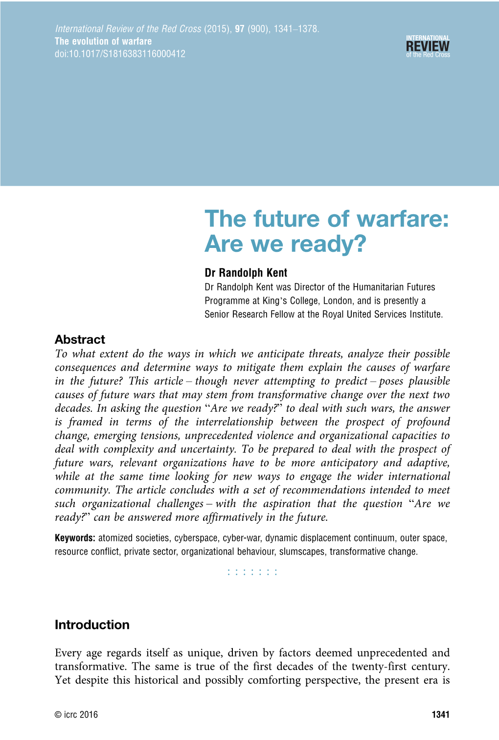 The Future of Warfare