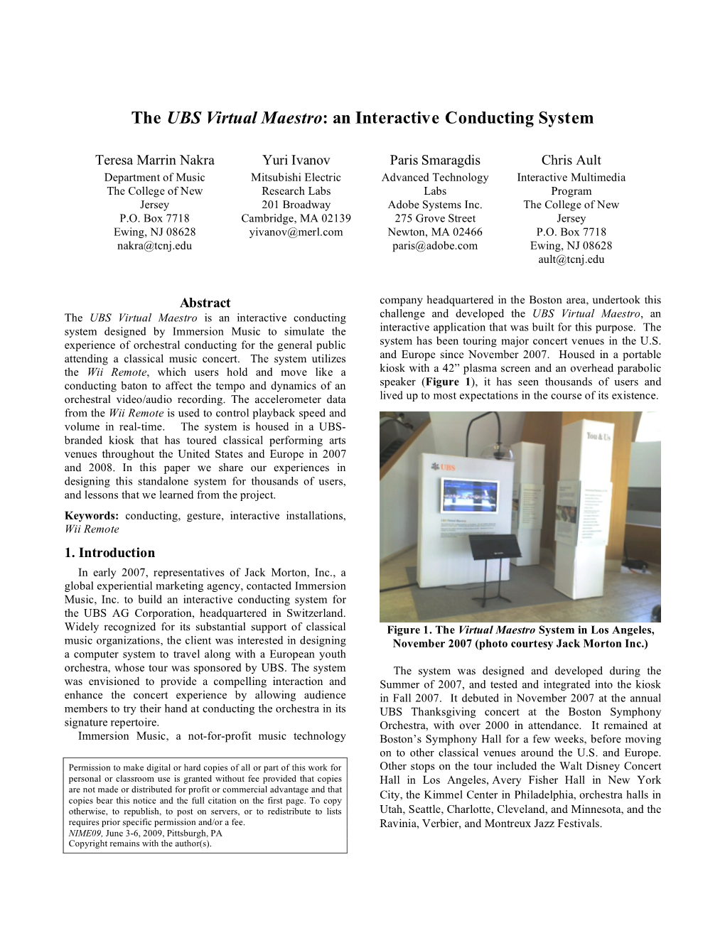 The UBS Virtual Maestro: an Interactive Conducting System