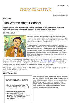 Buffett School