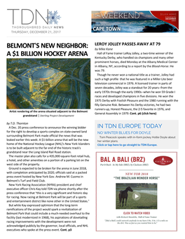 Belmont=S New Neighbor: a $1 Billion Hockey Arena