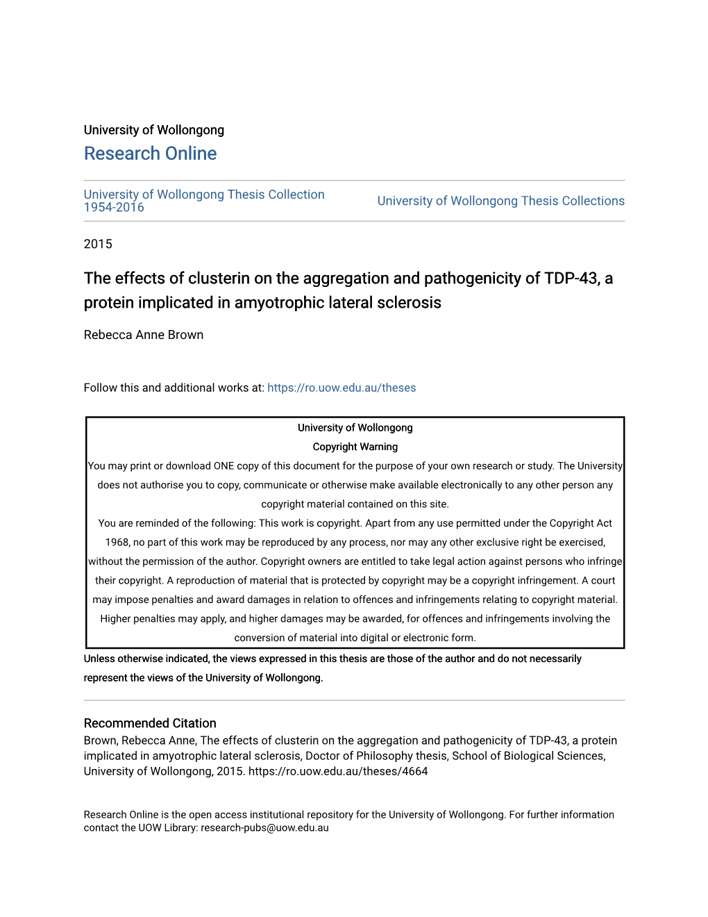 The Effects of Clusterin on the Aggregation and Pathogenicity of TDP-43, a Protein Implicated in Amyotrophic Lateral Sclerosis