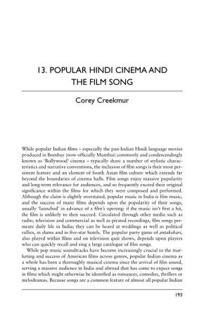 13. Popular Hindi Cinema and the Film Song