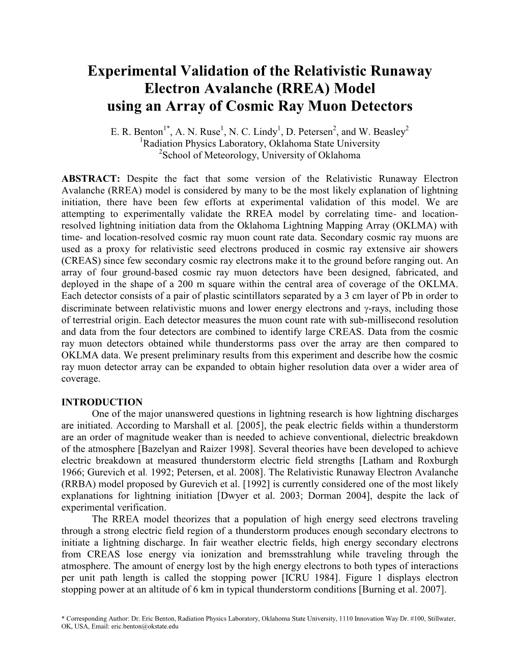 Experimental Validation of the Relativistic Runaway Electron Avalanche (RREA) Model Using an Array of Cosmic Ray Muon Detectors