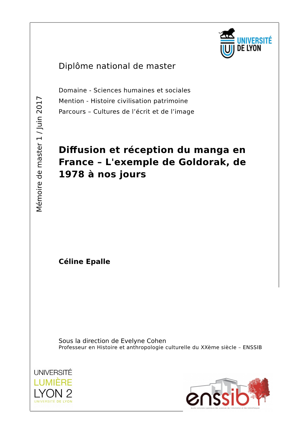 Diffusion Et Réception Du Manga En France – L'exemple De Goldorak