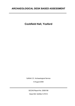 Cockfield Hall, Yoxford