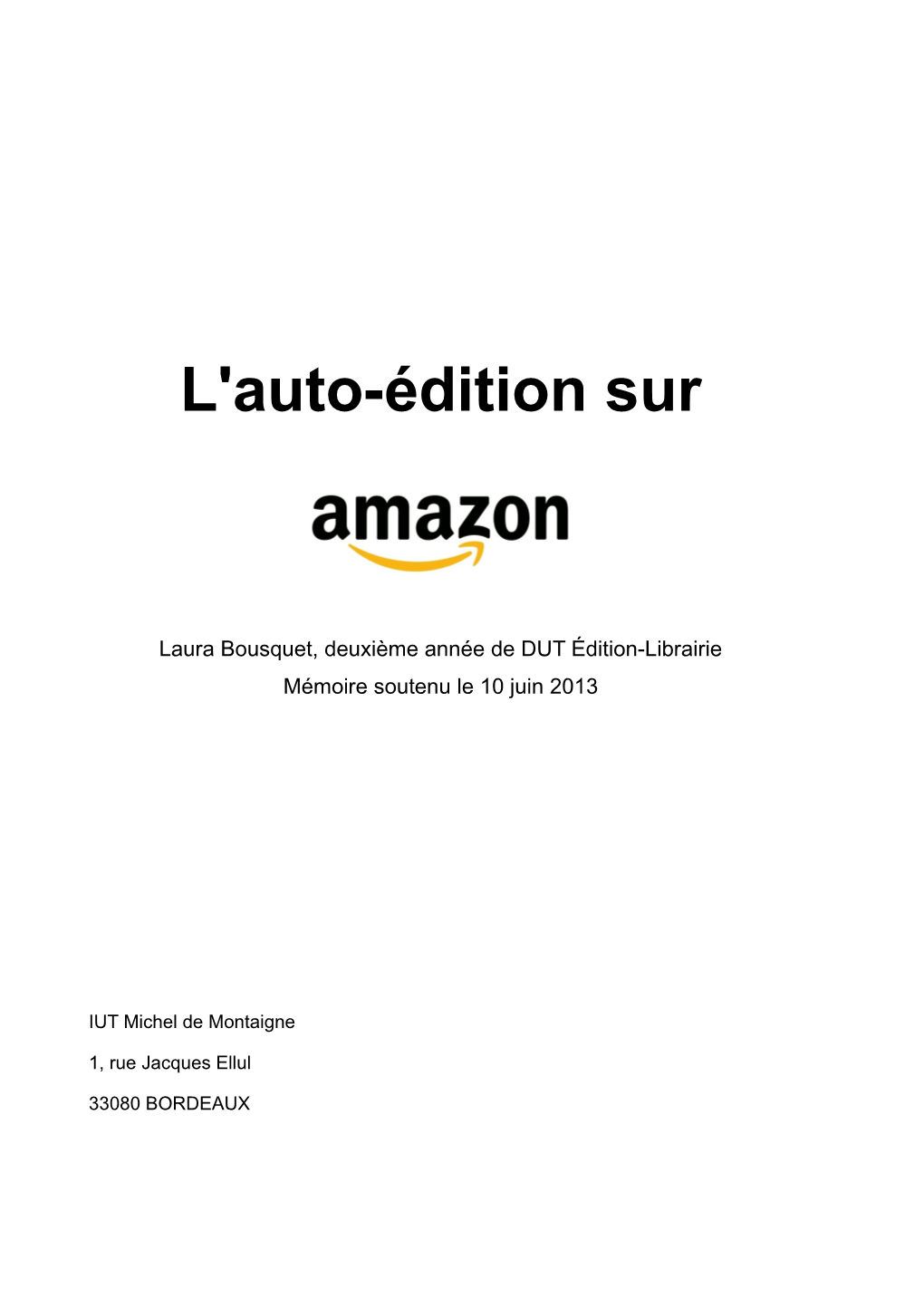 L'auto-Édition Sur