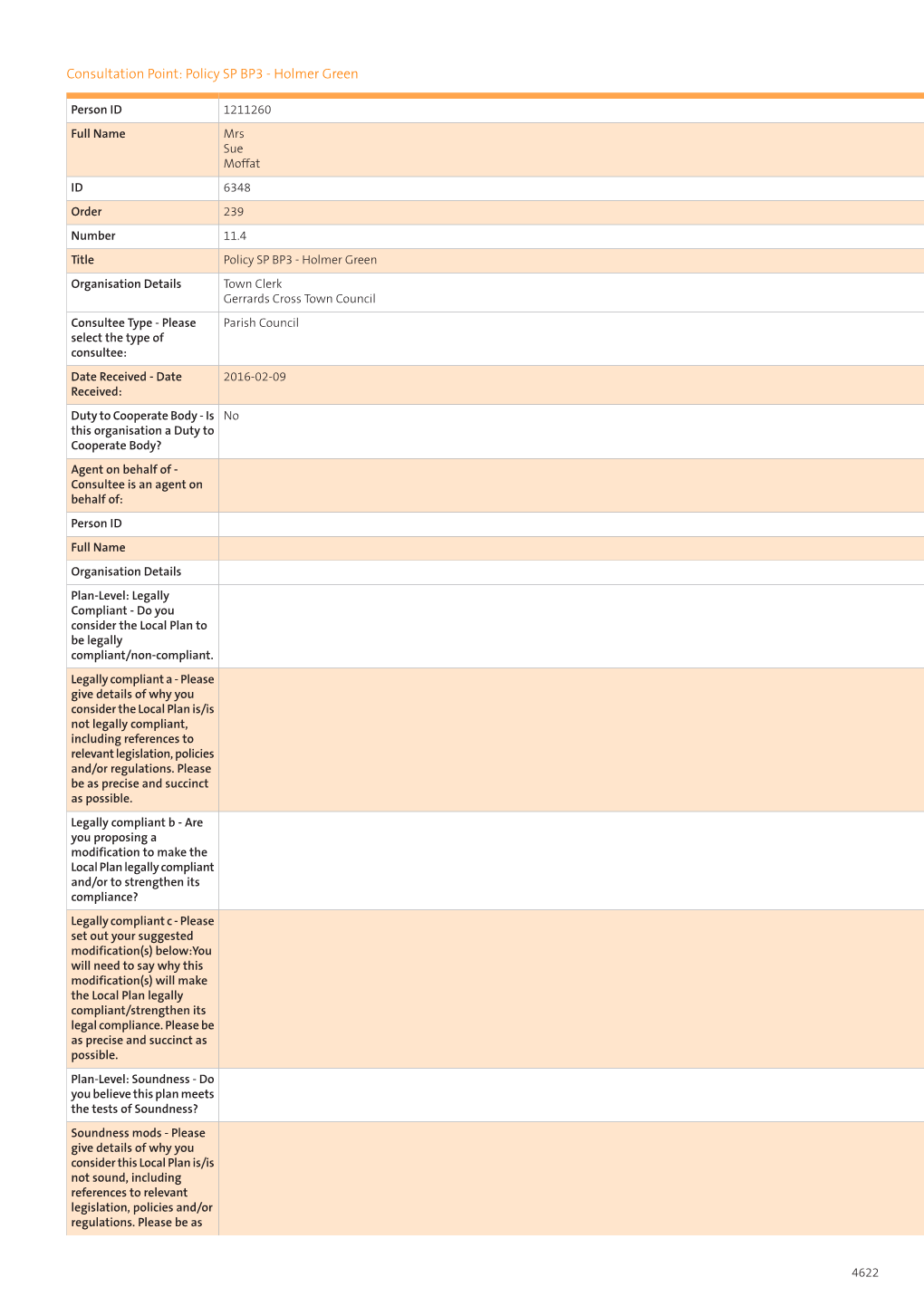 Report Consultation Point