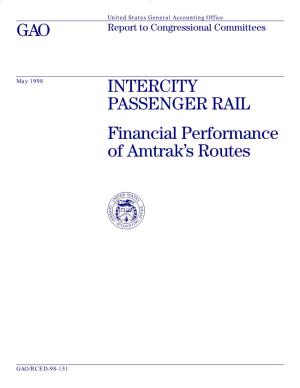 RCED-98-151 Intercity Passenger Rail B-279203