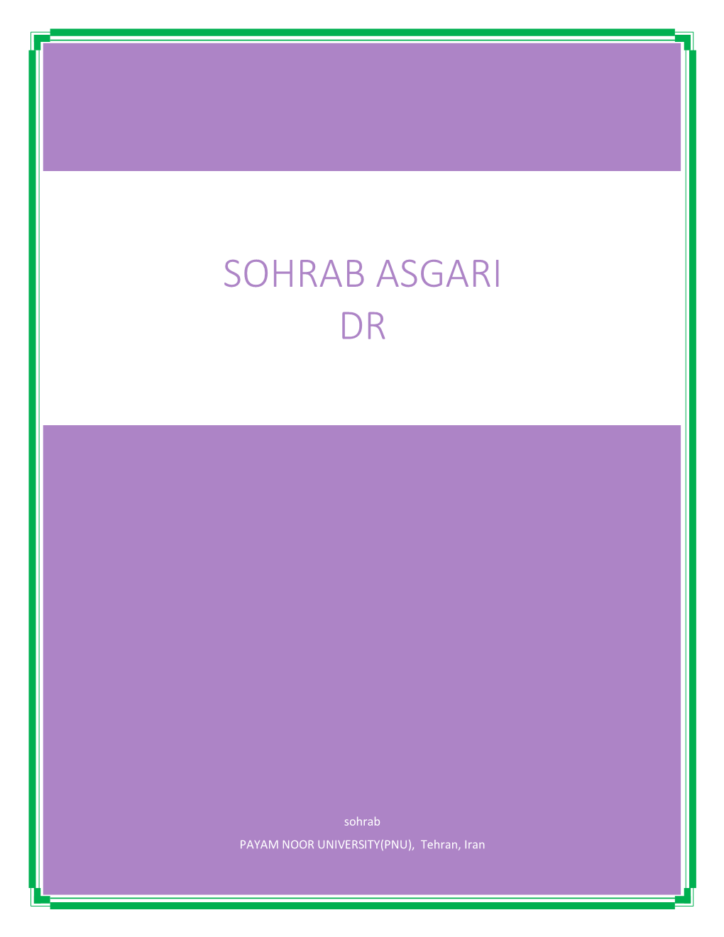 Sohrab Asgari Dr