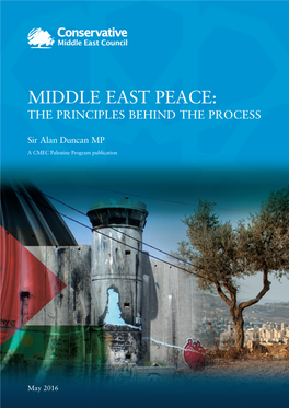 Middle East Peace: the Principles Behind the Process