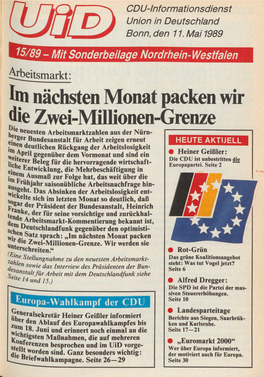 UID 1989 Nr. 15, Union in Deutschland
