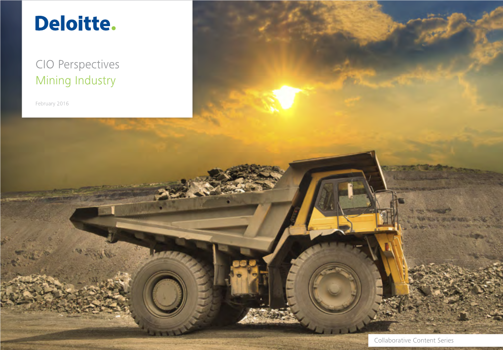 CIO Perspectives Mining Industry