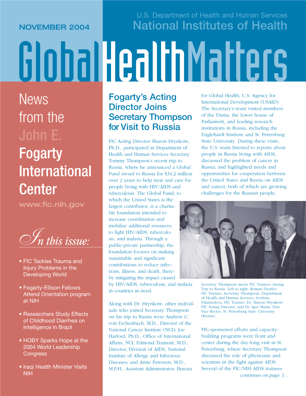 News from the John E. Fogarty International Center