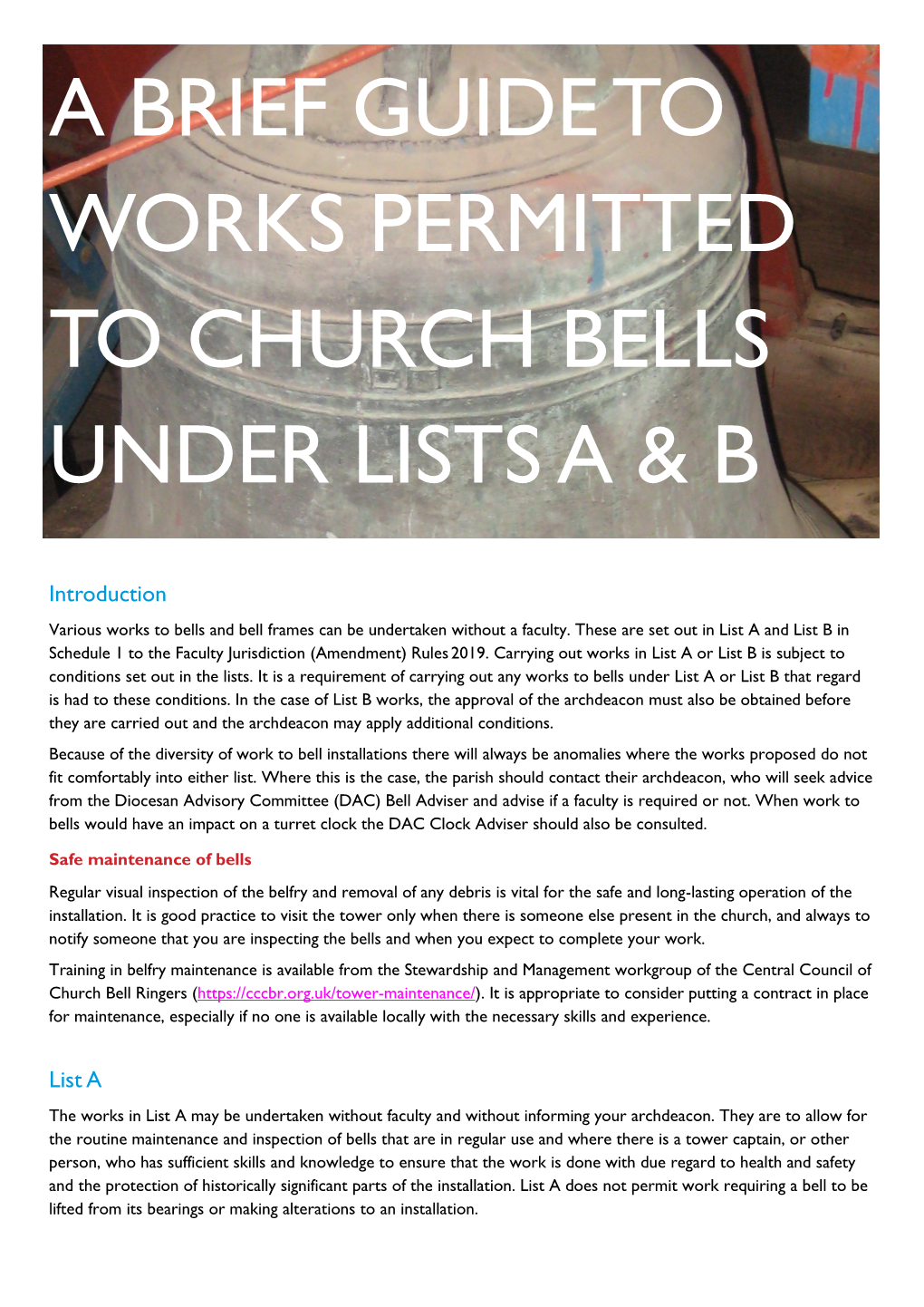 A Brief Guide to Work Permitted to Church Bells