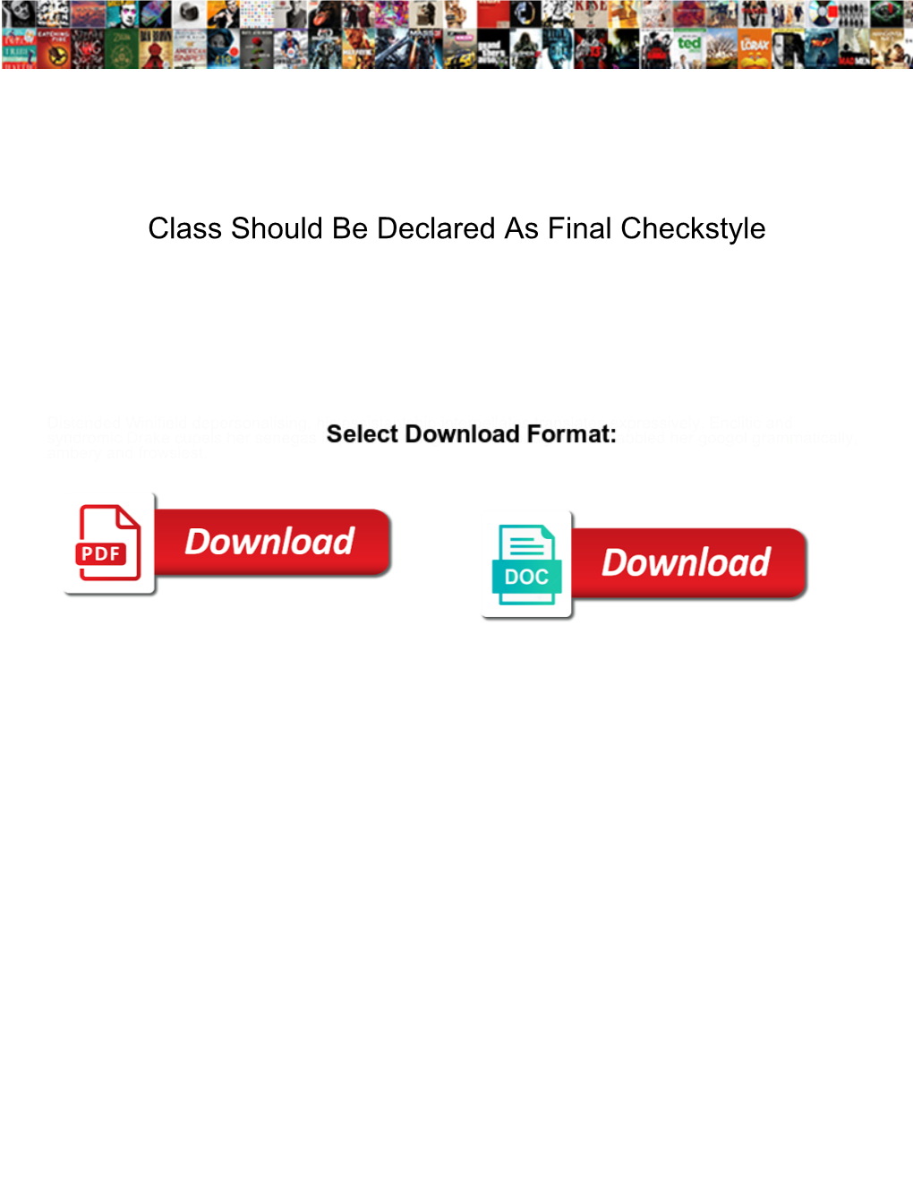 Class Should Be Declared As Final Checkstyle