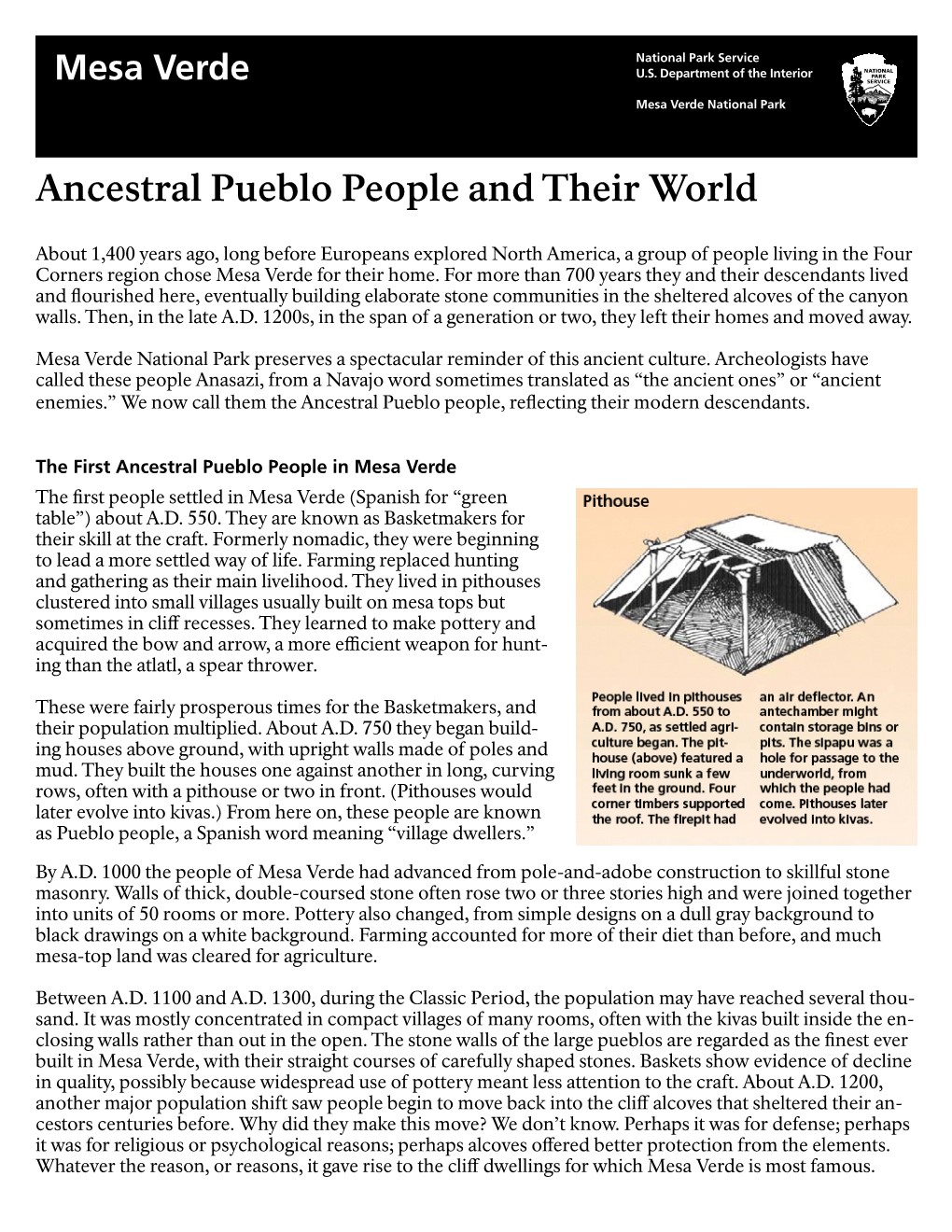 Ancestral Pueblo People and Their World