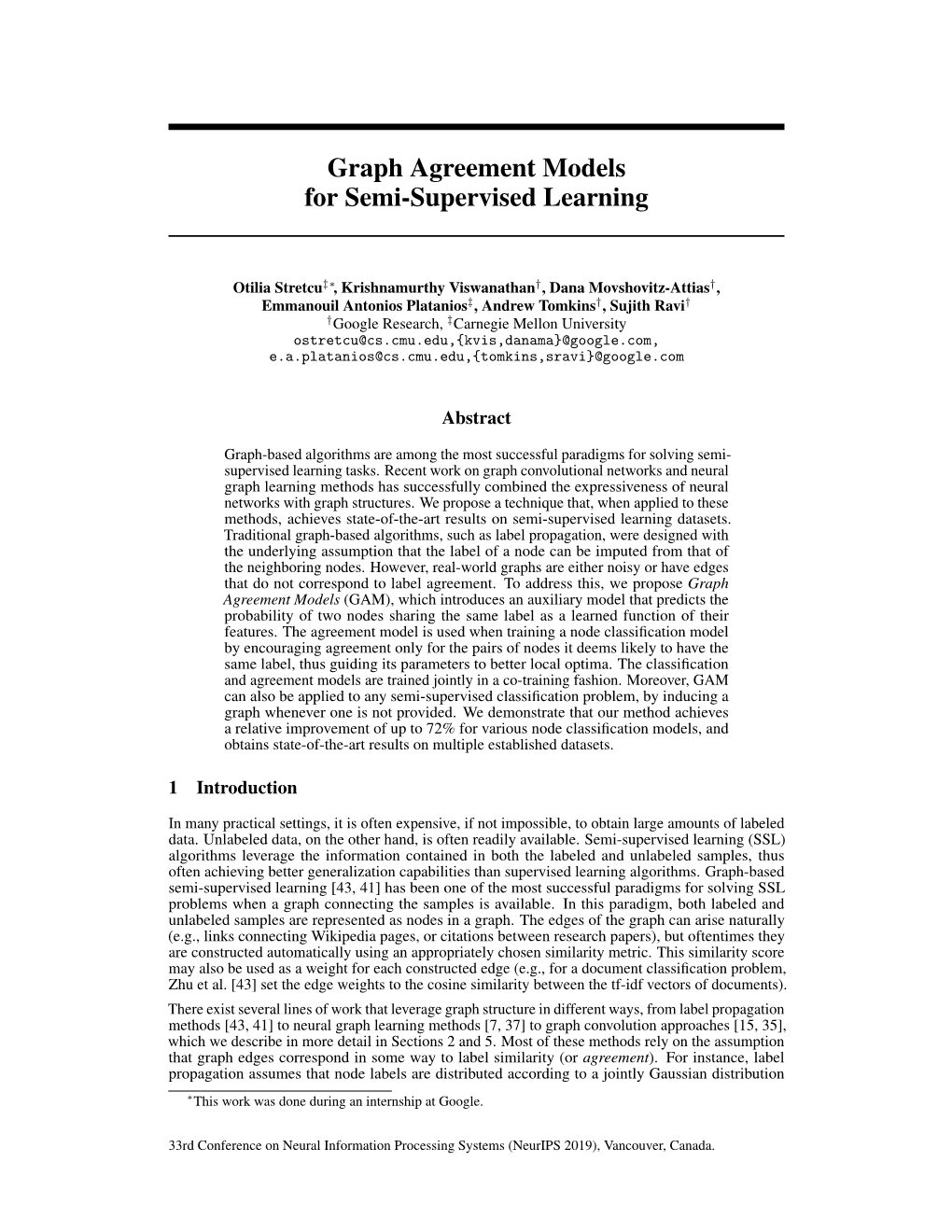 Graph Agreement Models for Semi-Supervised Learning