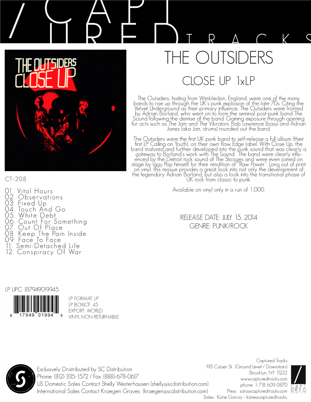 The Outsiders Onesheet.Indd