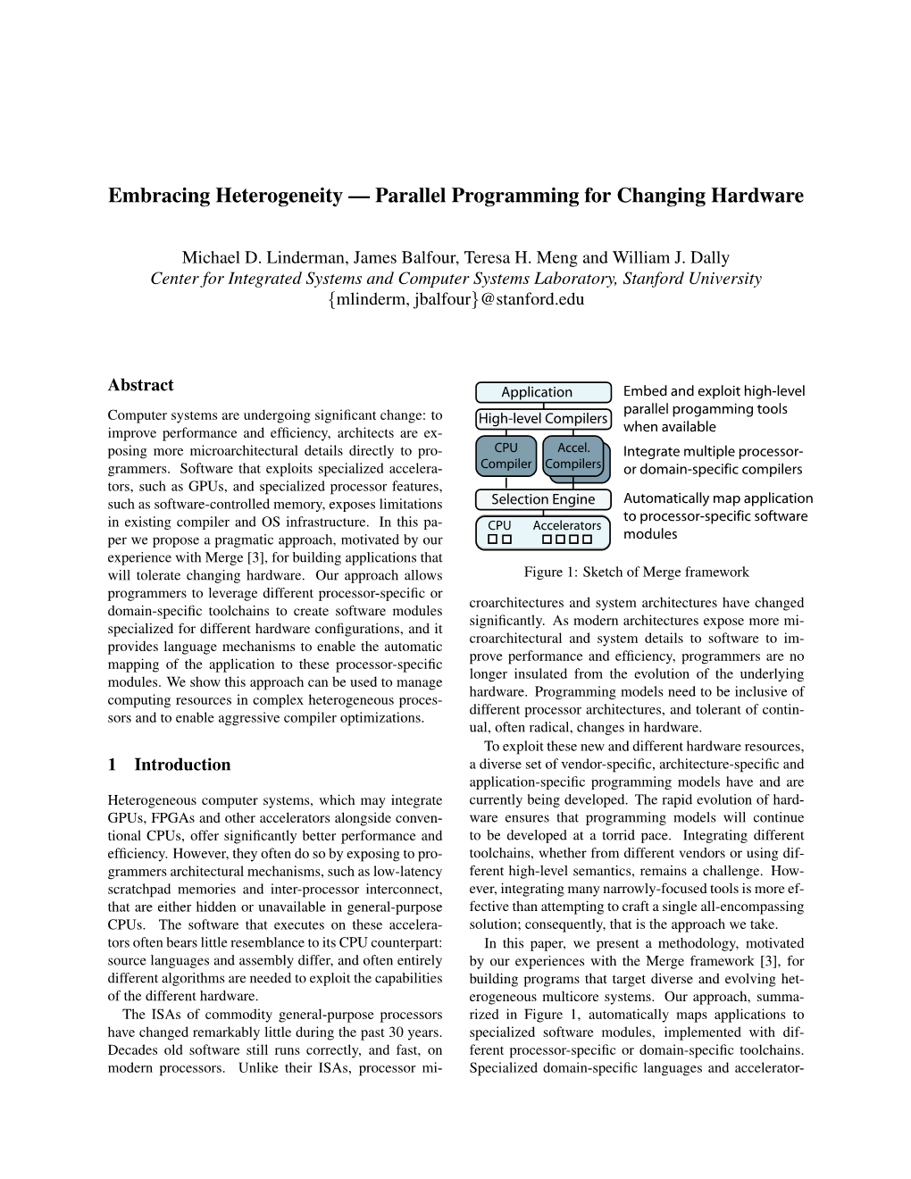 Parallel Programming for Changing Hardware