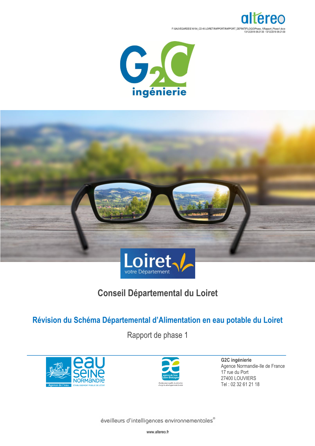 Révision Du Schéma Départemental D'alimentation En Eau Potable Du Loiret