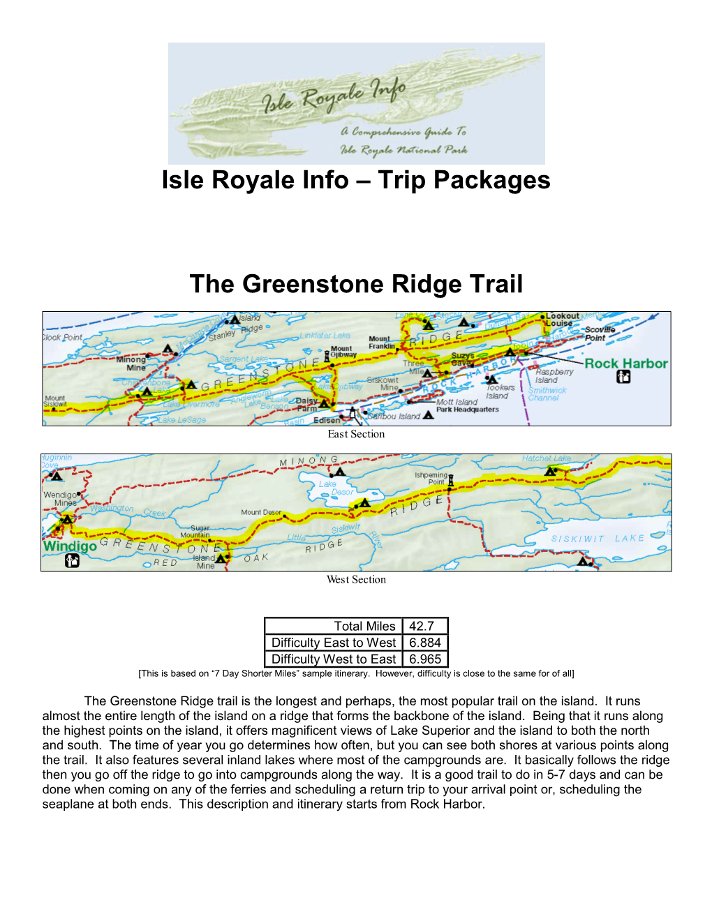 Greenstone Ridge Trail