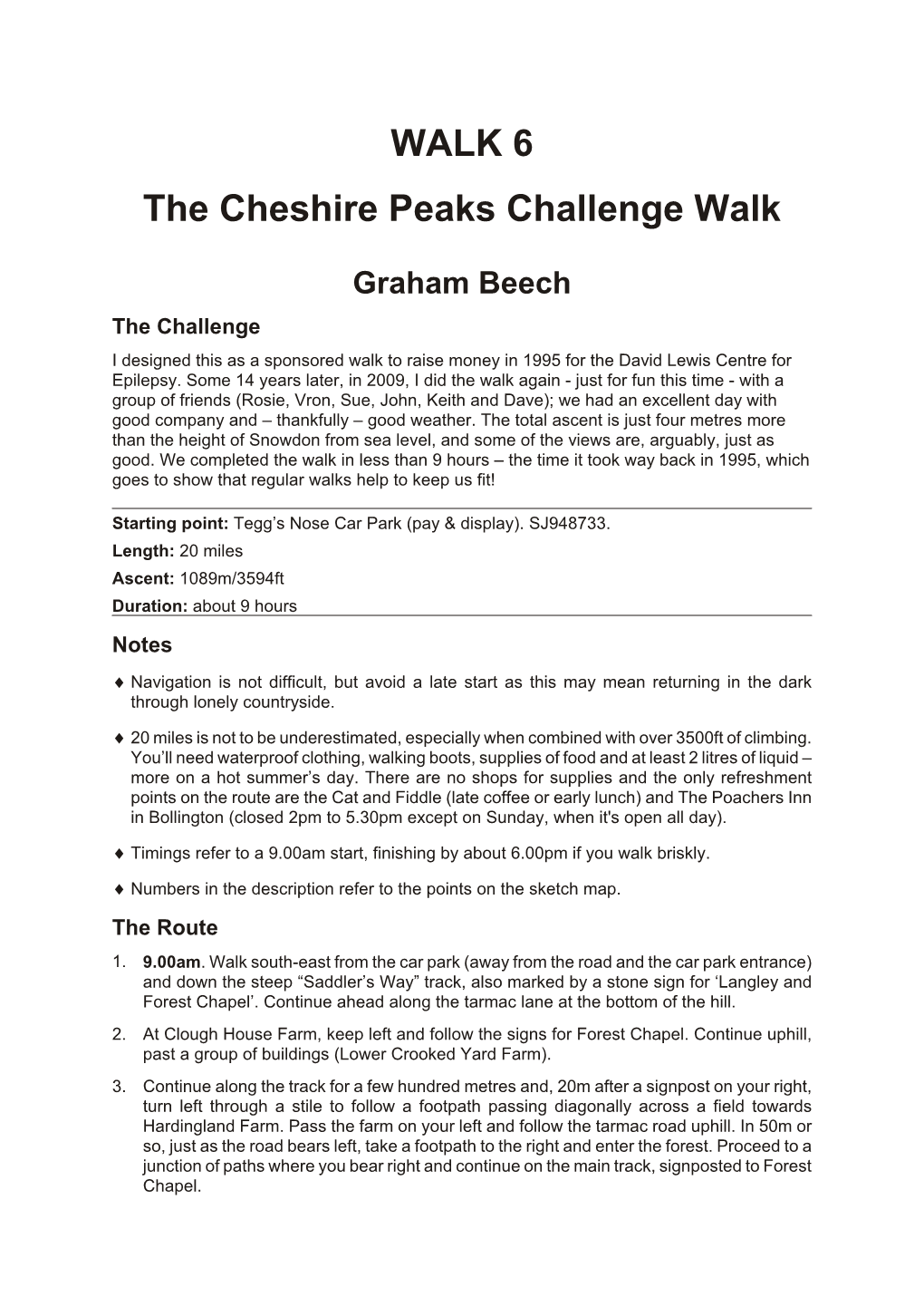 The Cheshire Peaks Challenge Walk