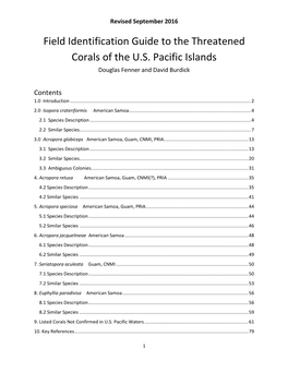 Threatened Corals ID Guide