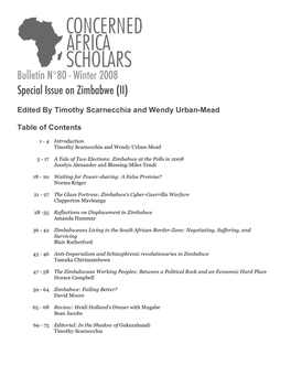 Special Issue on Zimbabwe 2