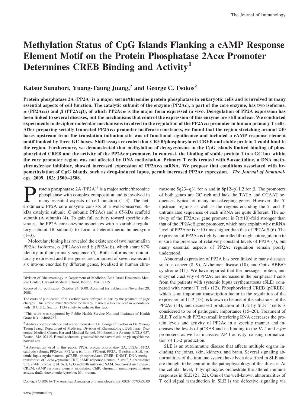 Determines CREB Binding and Activity Promoter Α Protein