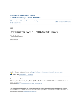 Maximally Inflected Real Rational Curves Viatcheslav Kharlamov