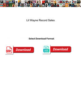 Lil Wayne Record Sales