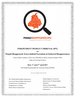 INDEPENDENT PEOPLE's TRIBUNAL (IPT) Punjab Disappeared