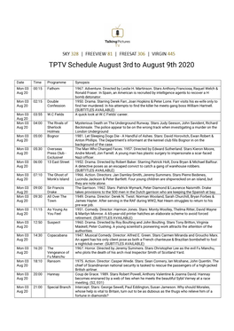 TPTV Schedule August 3Rdto August 9Th 2020