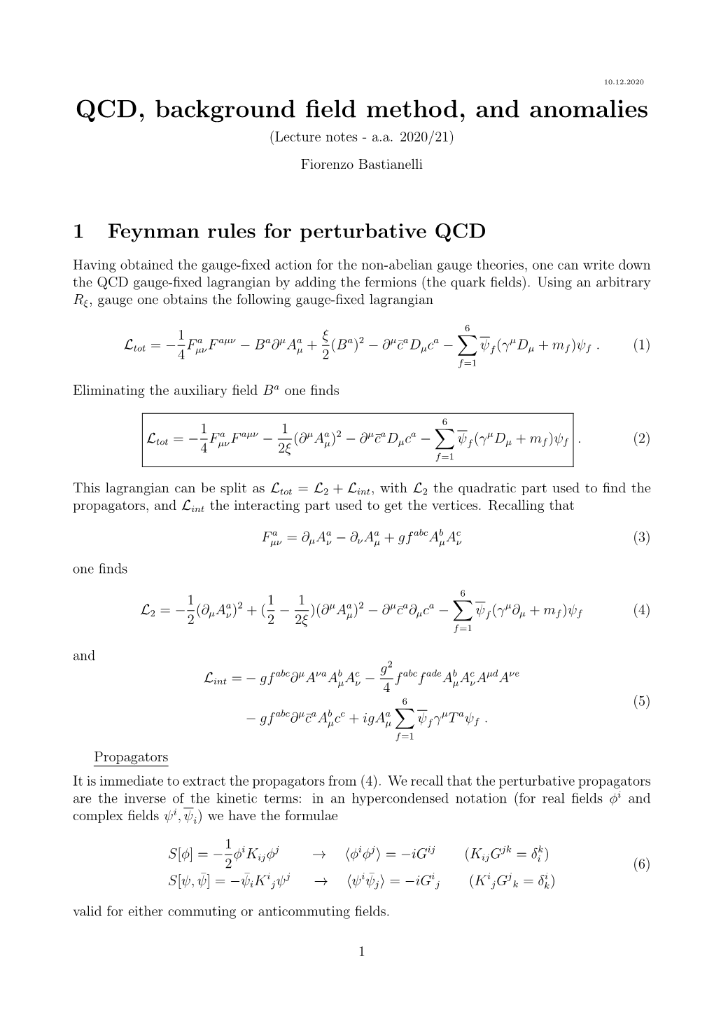 QCD, Background Field Method, and Anomalies