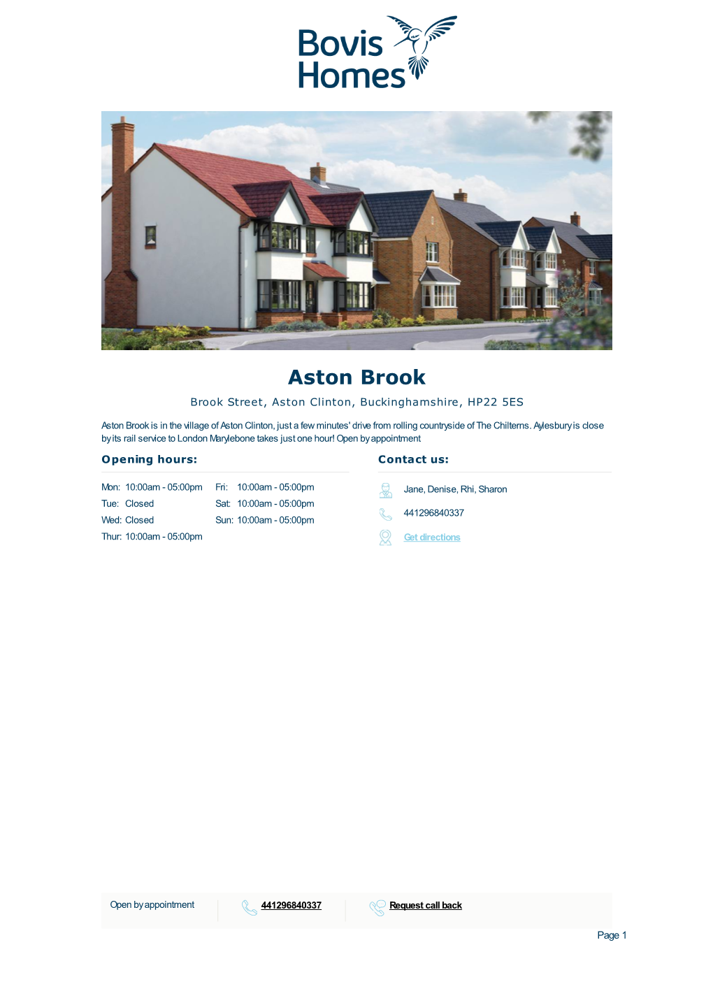 Brochure for Aston Brook