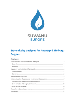 State of Play Analyses for Antwerp & Limburg- Belgium