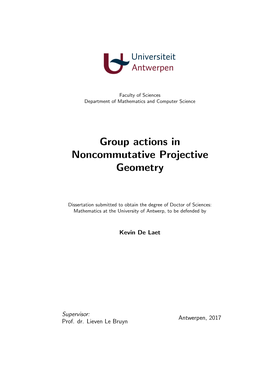 Group Actions in Noncommutative Projective Geometry