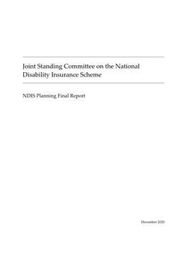 NDIS Planning Final Report