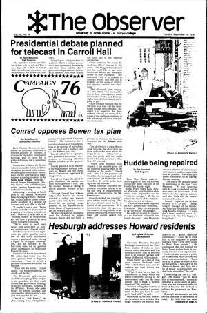 Hesburgh Addresses Howard Residents
