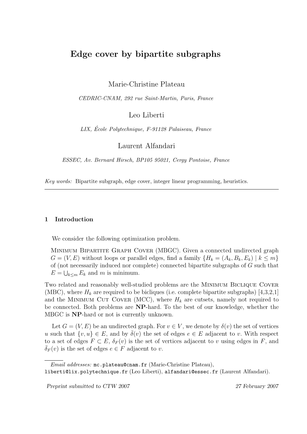 Edge Cover by Bipartite Subgraphs