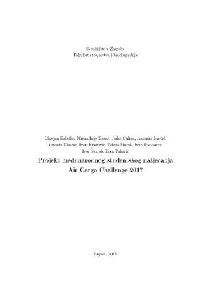 Projekt Mežunarodnog Studentskog Natjecanja Air Cargo Challenge 2017