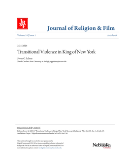 Transitional Violence in King of New York Soren G