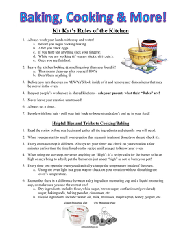 Kit Kat's Rules of the Kitchen