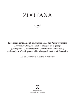 Zootaxa, Taxonomic Revision and Biogeography of the Tamarix