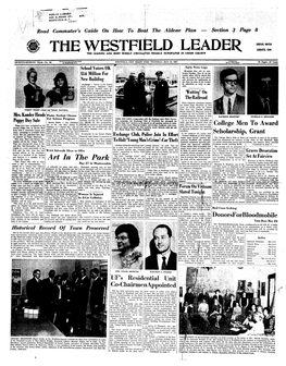 The Westfield Leader Lights on the Leading and Most Widely Circulated Weekly Newspaper in Union County