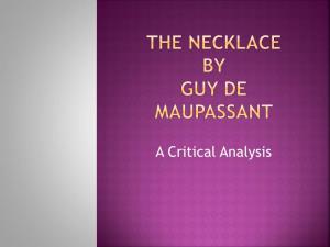 The Necklace by Guy De Maupassant