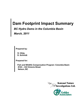 Dam Footprint Impacts Summary: Columbia Basin