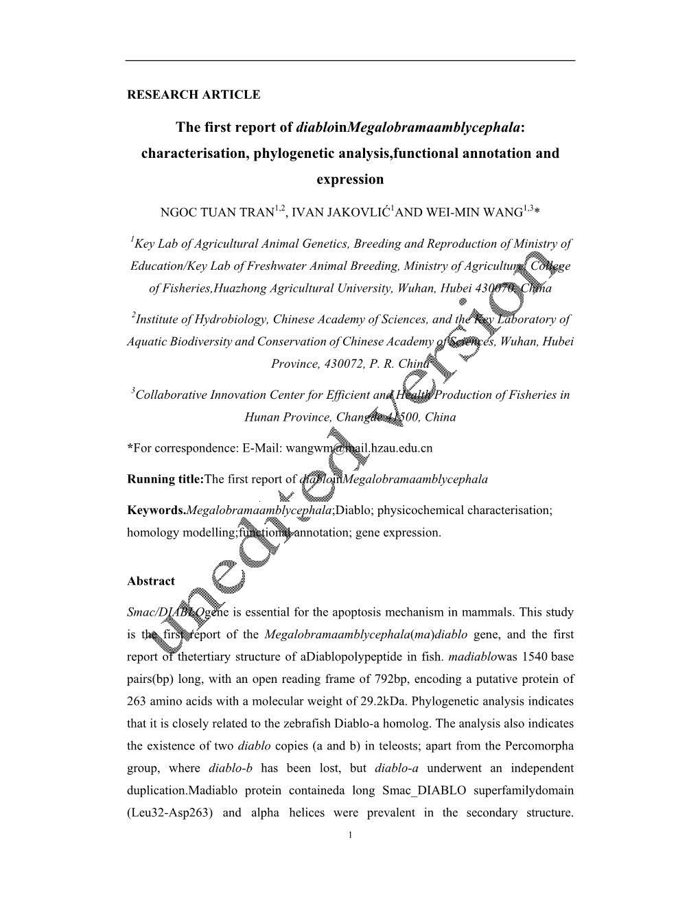 Characterisation, Phylogenetic Analysis,Functional Annotation and Expression